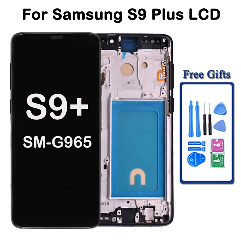 S9 Plus TFT LCD For Samsung S9+ G965F G965U G965W G9650 G965U1 LCD Display Touch Screen Digitizer Assembly Replacement
