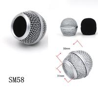 Microphone Replacement Head Steel For 58A SM58 87A Mesh Grille Handheld Microphone Grill Mesh Head Accessories