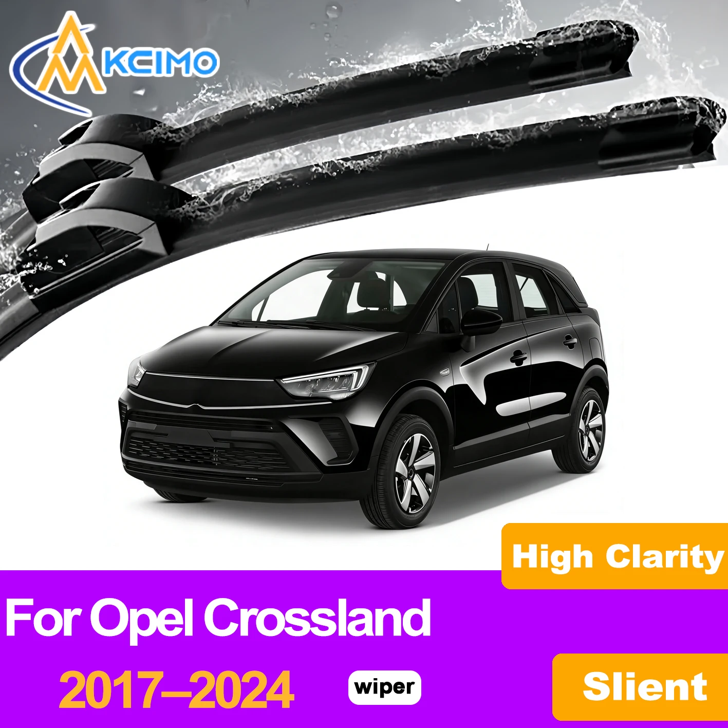

KCIMO 2PCS Front Windshield Wiper Blades For Opel Crossland 2017–2024, Premium Quality Perfect Car Replacement Accessories