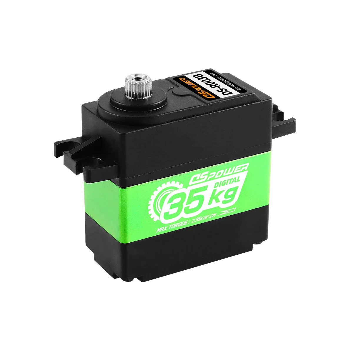 DSpower 35KG เซอร์โวโลหะเกียร์ 180 องศา ประสิทธิภาพสูง แบบดิจิตอลมาตรฐาน สำหรับมอเตอร์ 1/8 1/10 รถบังคับวิทยุ โดรน เครื่องบิน เรือ ของเล่น อะไหล่