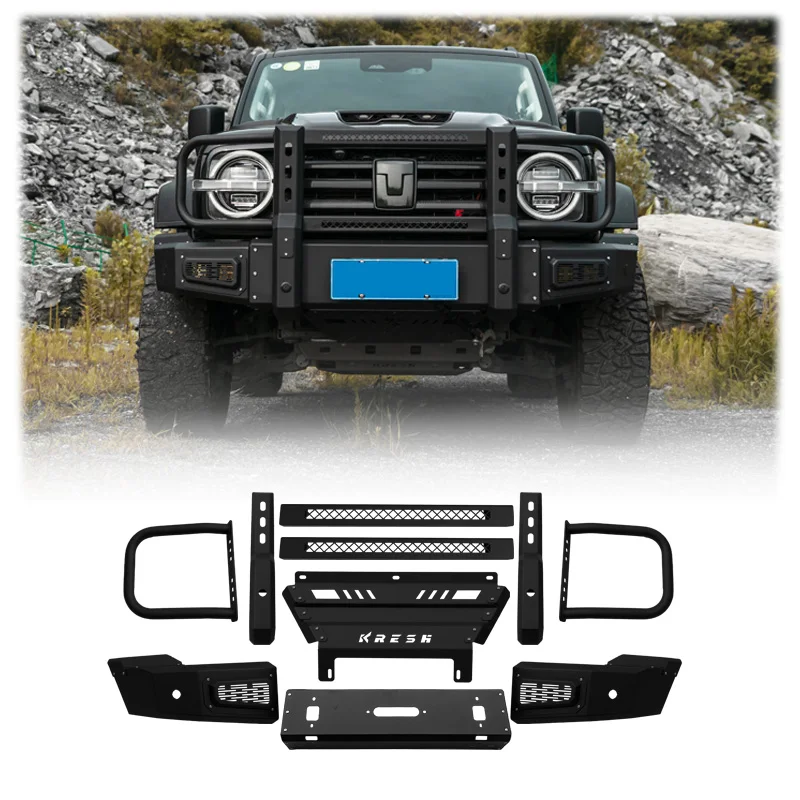 

Аксессуары для кузова Tk 300, комплект алюминиевого кузова, аксессуары для GWM, высококачественный стальной сварной передний бампер