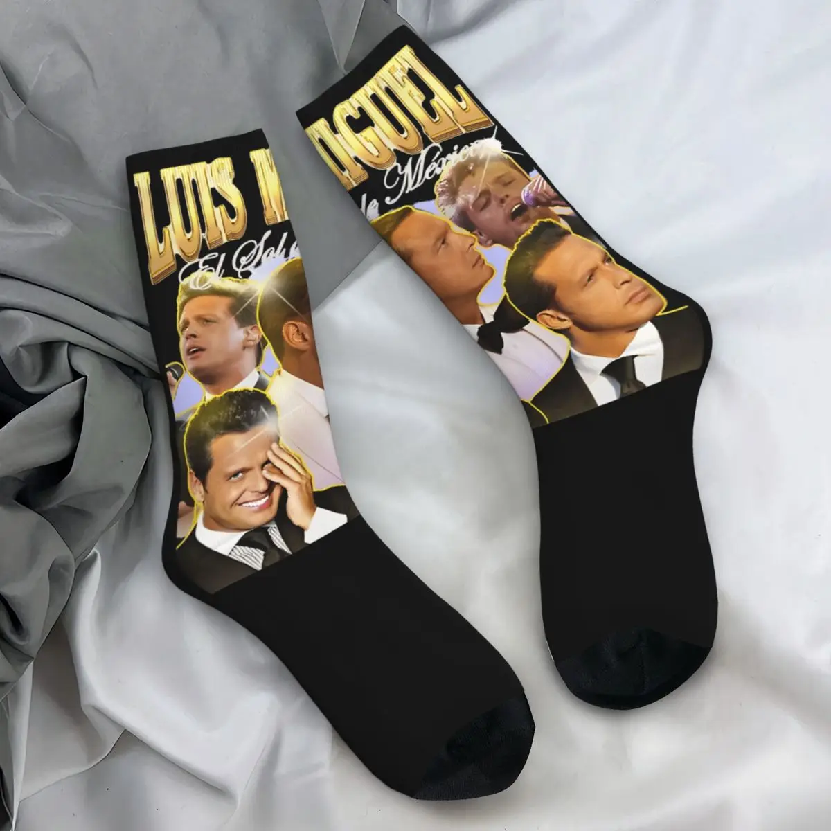 Luis Miguel Tour 2024 Stockings Men Socks Warm Soft Trendy Socks Autumn Cycling Anti Skid Graphic Socks Birthday Gift