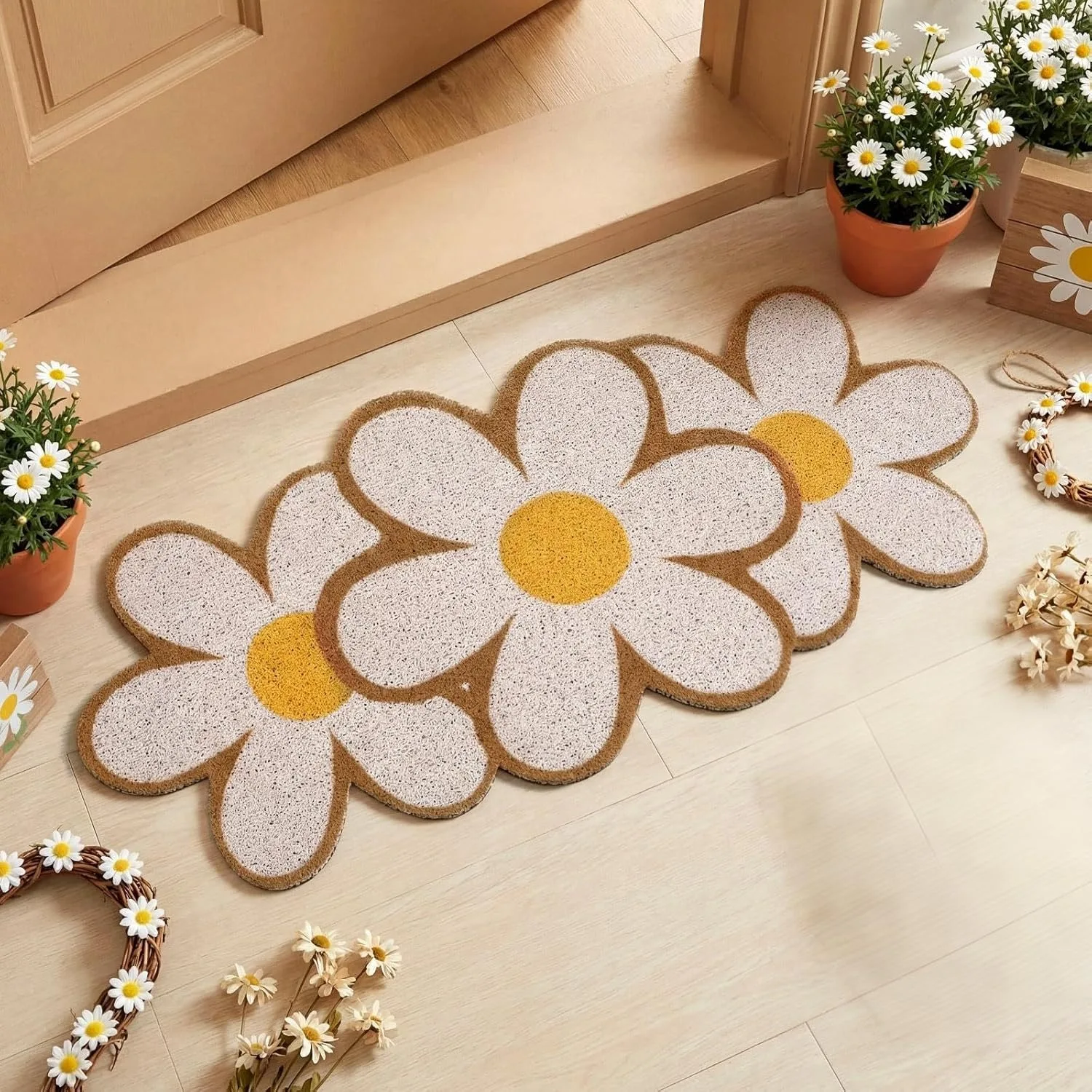Easter Decorative Entrance Door Mat PVC Silk Loop Non-slip Wear-resistant Doormat Carpet Tappeto Ingresso Casa שטיח כניסה לבית