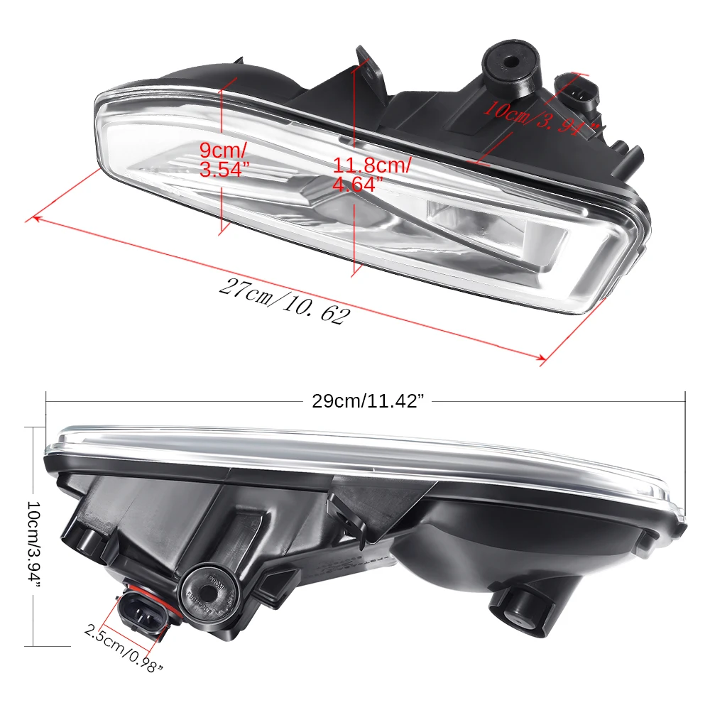 2 X Car Left and Right LED Lens Fog Light Assembly 30W 4000LM 12V For Nissan Micra March 4/V K14 2017 2018 2019 2020 2021 2022