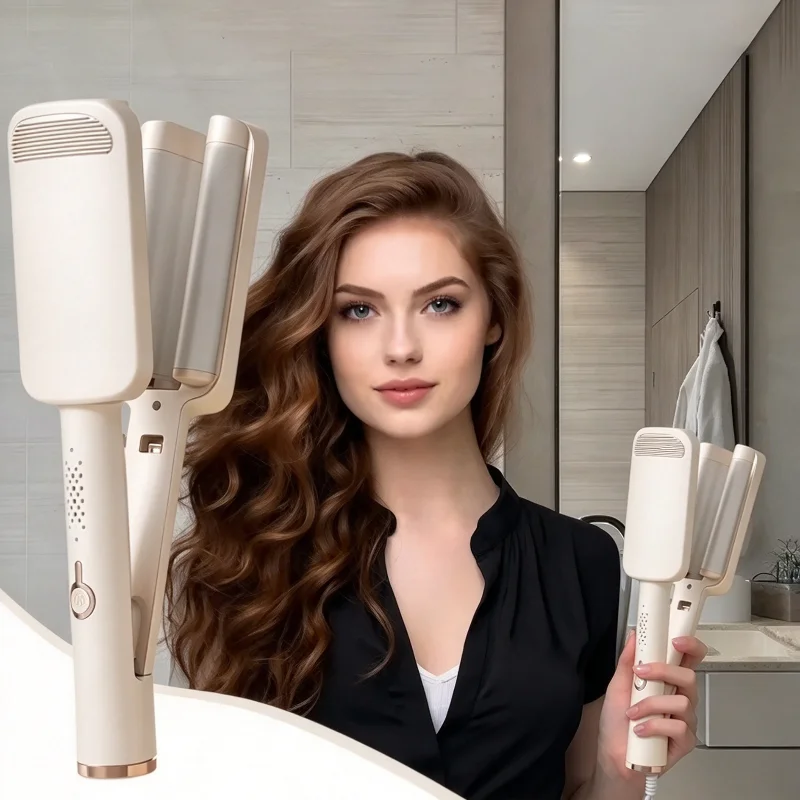 Curling Iron Egg Curl 32mm Ionic Negative Wave Deep Adjustable Modes Anti Scald Ceramic Temperature Hair Curler Wand Salon Gift