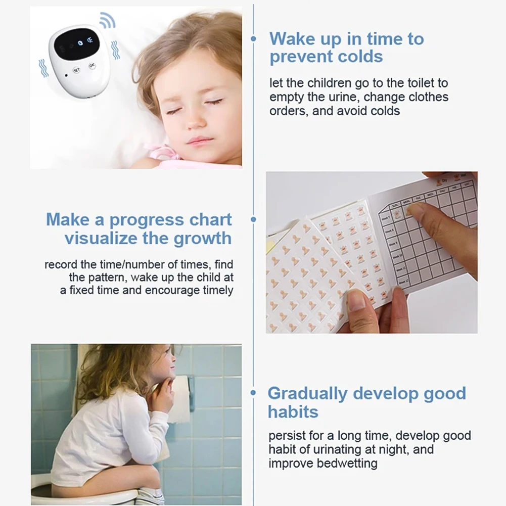 

Wireless Bedwetting Alarm Best Bed Wetting Enuresis Alarm Nocturnal Wetting Alarm Baby Children Potty Training for Baby Kids