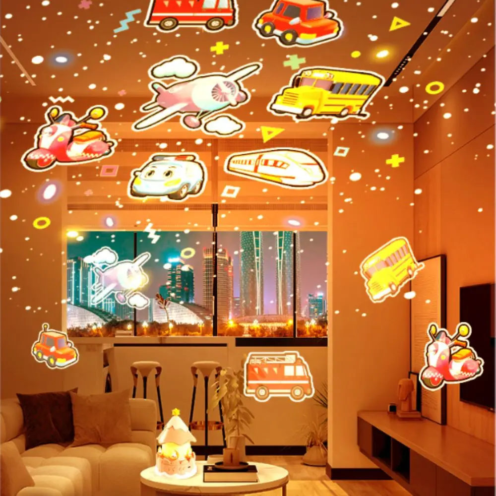 Rotating Star Projection Night Light Soft Lighting Gentle Melodies Rotating Carousel Music Box Star Patterns Easy-To-Operate