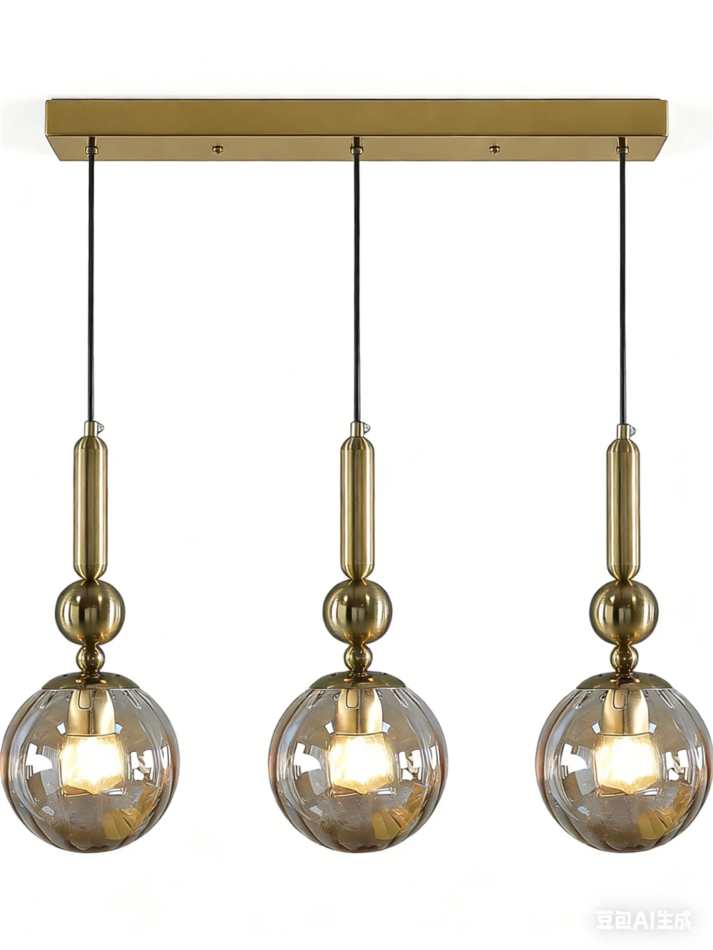 

Modern LED Pendant Lamp Glass Ball Fixture Gold Bedroom Kitchen Hanging Ceiling Chandelier Dining Room Lighting Customizable