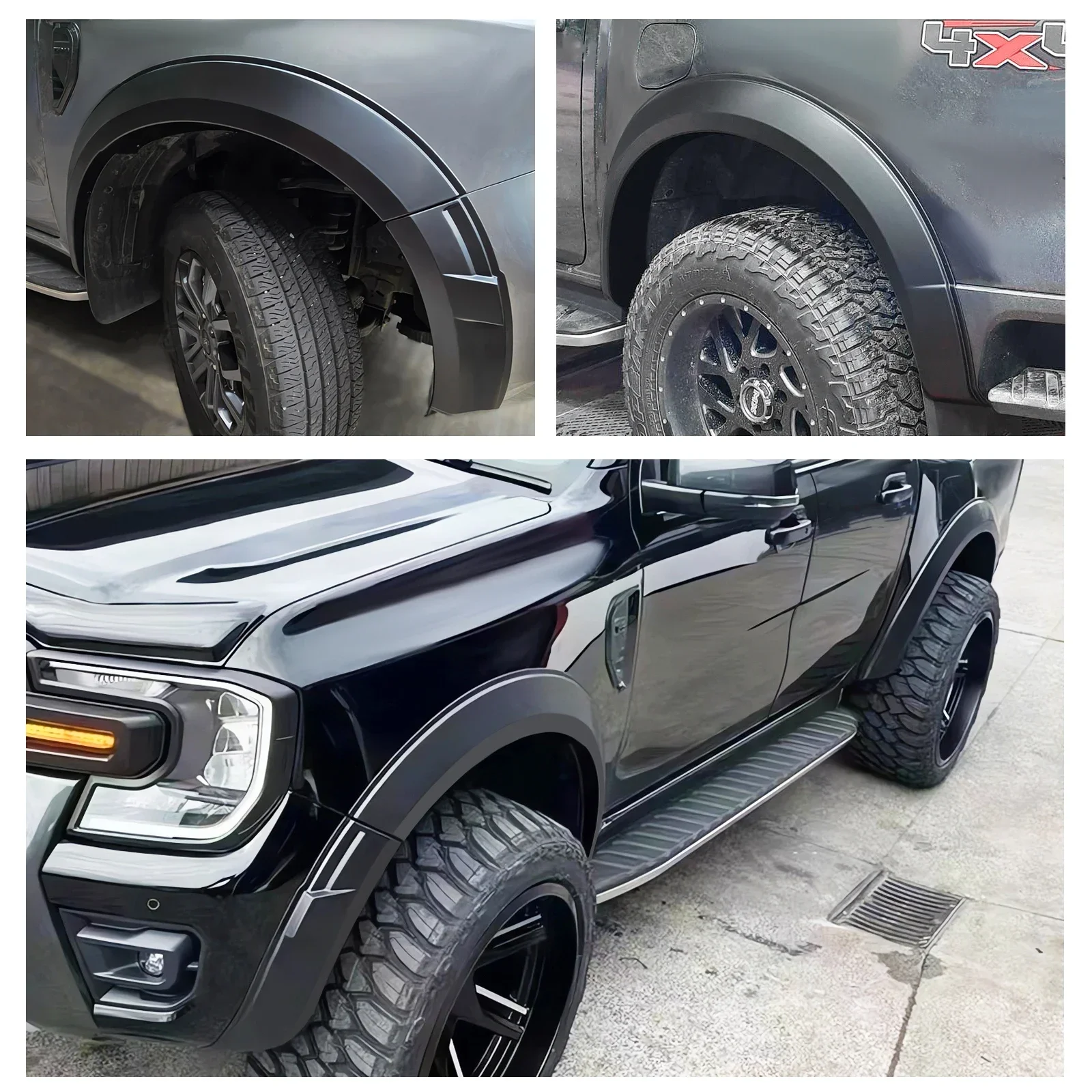 Fender Flares Wheel Arch Set Car Styling for Ford Ranger Next Gen 2022 2023 2024 Wildtrak Wildtrak-X Dual Cab Models Mudguards