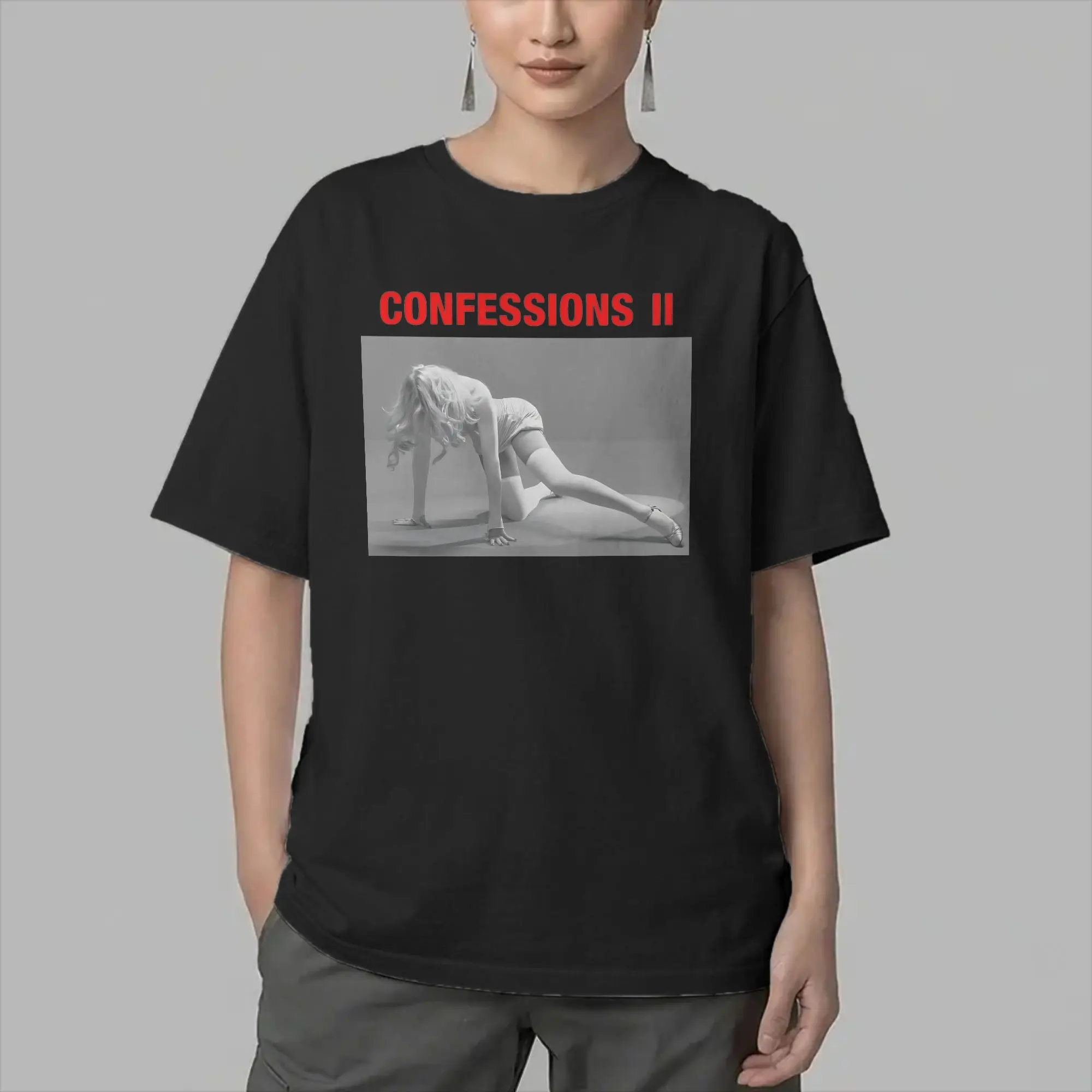 M-Madonna Confessions II T Shirt Men's  Cotton Vintage T-Shirt Crew Neck  Tees Short Sleeve Tops Unique