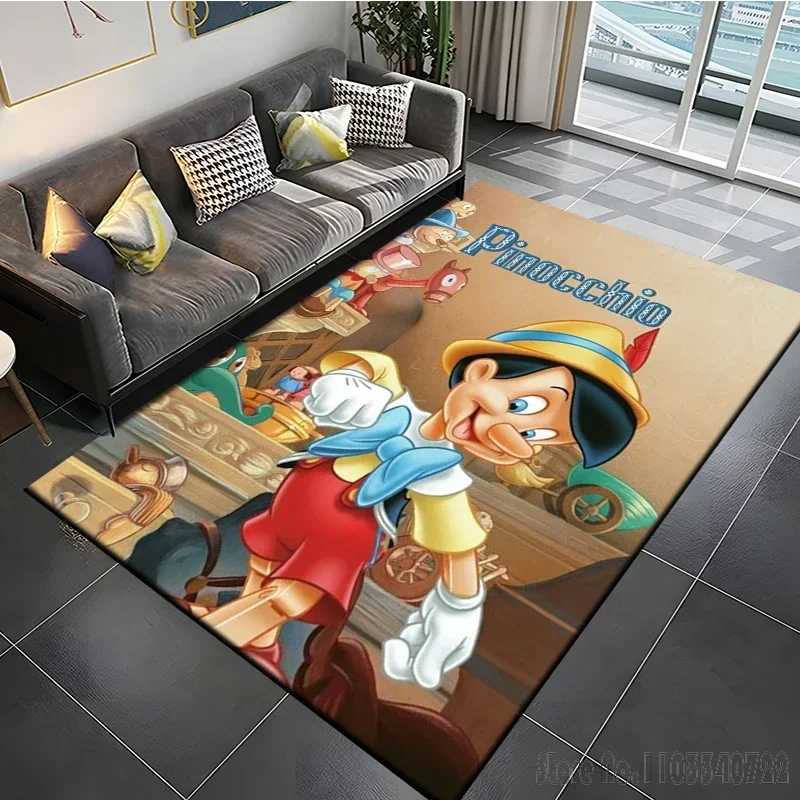  Pinocchio Cartoon Rug Carpets 80x120cm Decor for Bathroom Kids Floor Mat Living Room Children's Bedroom Sofa