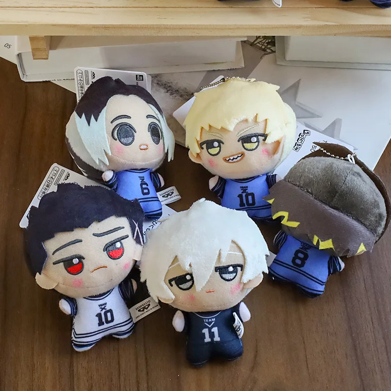 BLUE LOCK 10cm Cute Plush Stuffed Toy Seishiro Nagi Isagi Yoichi Chigiri Bachira Meguru Toys Pendant Keychain Toy for Gifts