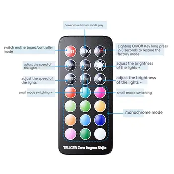 TEUCER LP-6P ARGB dálkové ovládání 6cestný rozbočovač 4pinový PWM chladicí ventilátor pro počítačovou skříň, šasi, chladič, SATA napájecí zdroj 8 nejlepší prodej 6pinový rozbočovač ventilátorů - №5