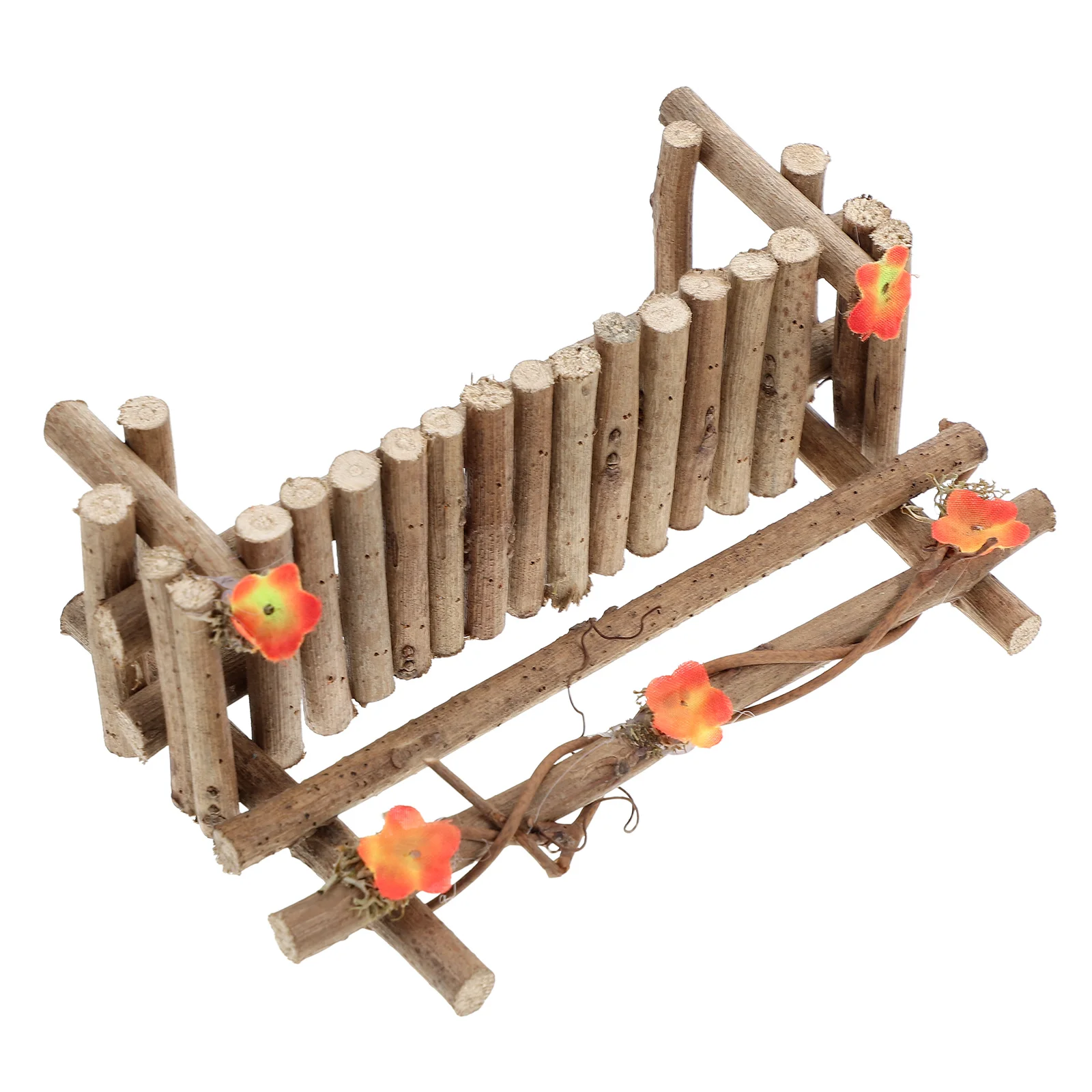 

Wooden Chair Ornaments Landscape Dollhouse Accessories Bonsai Decor Miniature Porch Bench