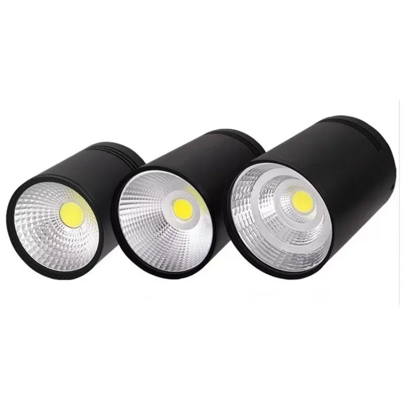 

Surface Mounted Anti-Glare LED Downlights CRI98 AC90-260V 7W10W12W15W20W24W COB Dimmable Ceiling Lamp Spot Lights +Led Driver