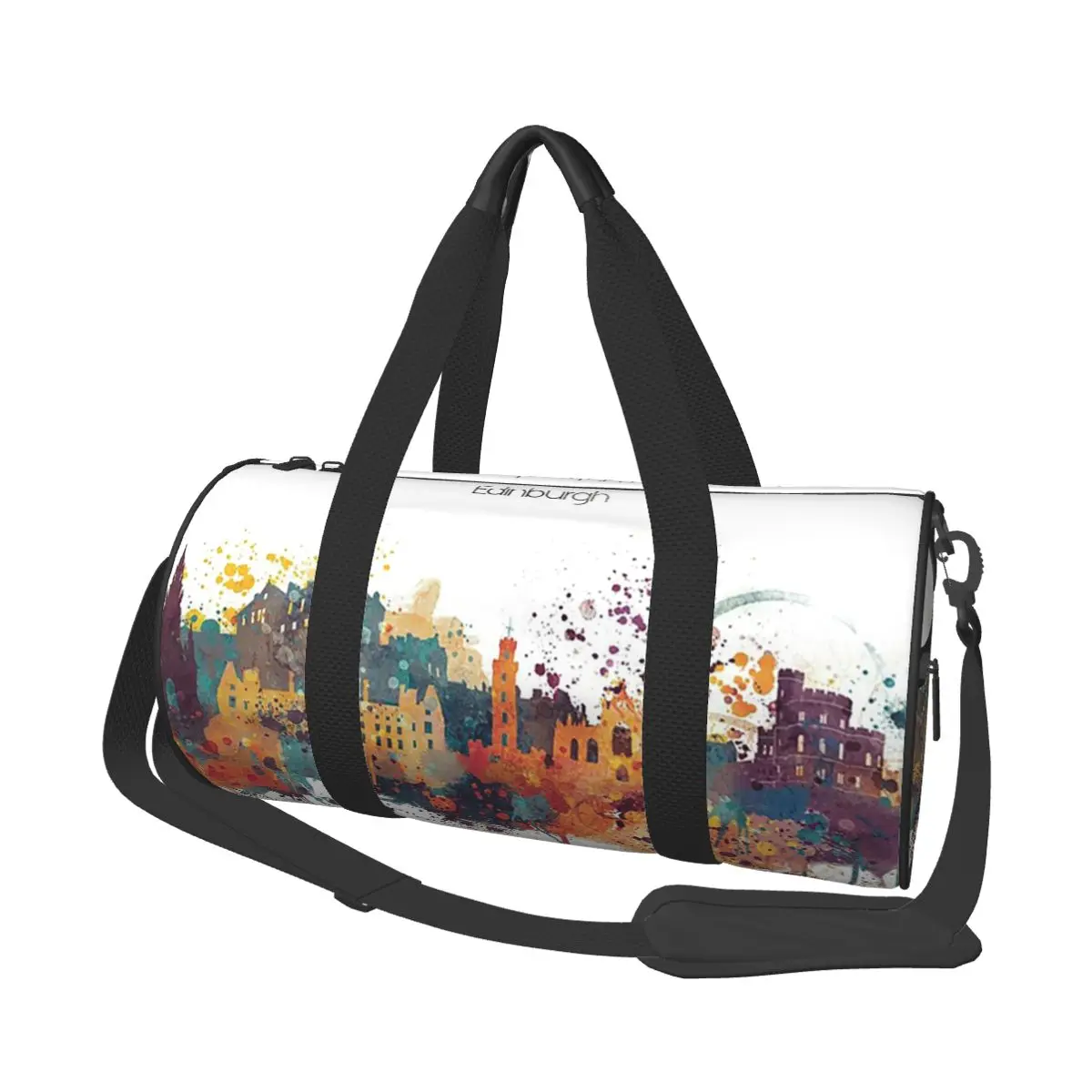 

Edinburgh Watercolor Skyline Большая спортивная сумка Многофункциональная дорожная сумка Duffle Сумки Сумка для фитнеса