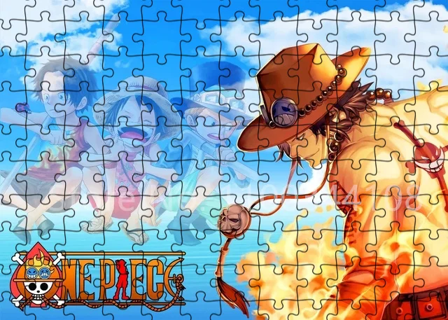 300/500/1000 sztuk Puzzle One Piece Luffy japonia Cartoon Anime Puzzle dla dorosłych zabawki edukacyjne dla dzieci gra do składania