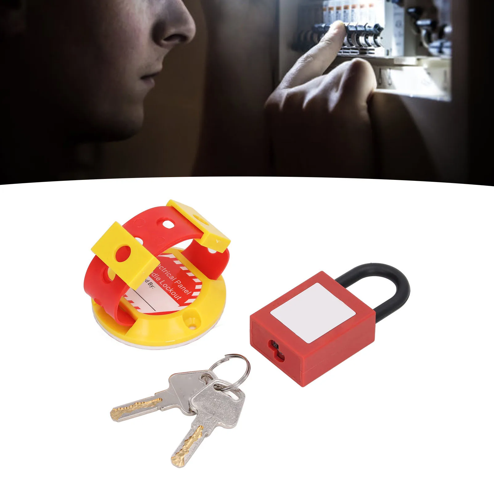 مقبض اللوحة الكهربائية قفل اللوحة الكهربائية مقبض قفل عدة العزل النايلون قفل إمدادات السلامة للصناعة #6