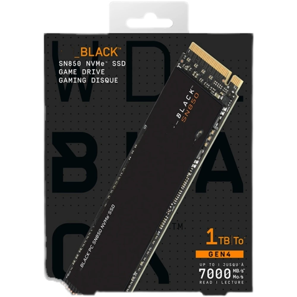 SSD SN850 2 to 1 to PCIE 4.0 M.2 NVME 2280 SN750 500G 1T 2T PCIE 3.0 disque noir disque SSD pour WD Western Digital