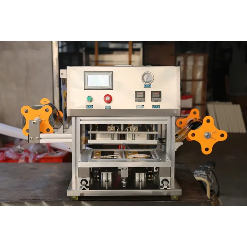 Tabletop Food Tray Sealer With Heat Sealing For Foil And Bags Packaging Automatic Nitrogen Gas Sealing Machine
