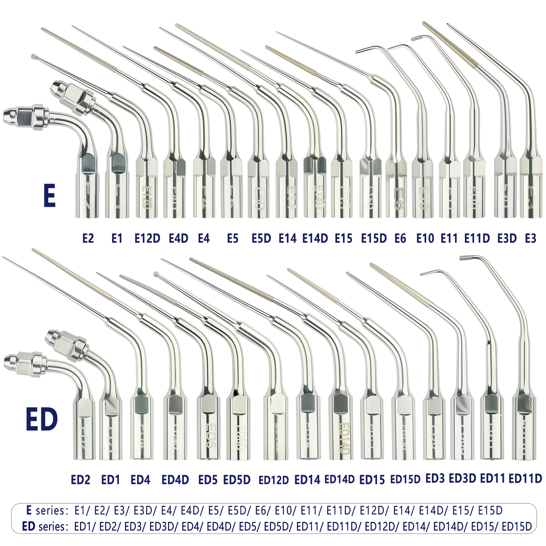 

Dental Ultrasonic Scaler Tips E And ED Series Periodontics Endodontics Fit EMS Woodpecker Satelec DTE NSK Ultrasonic Handpiece
