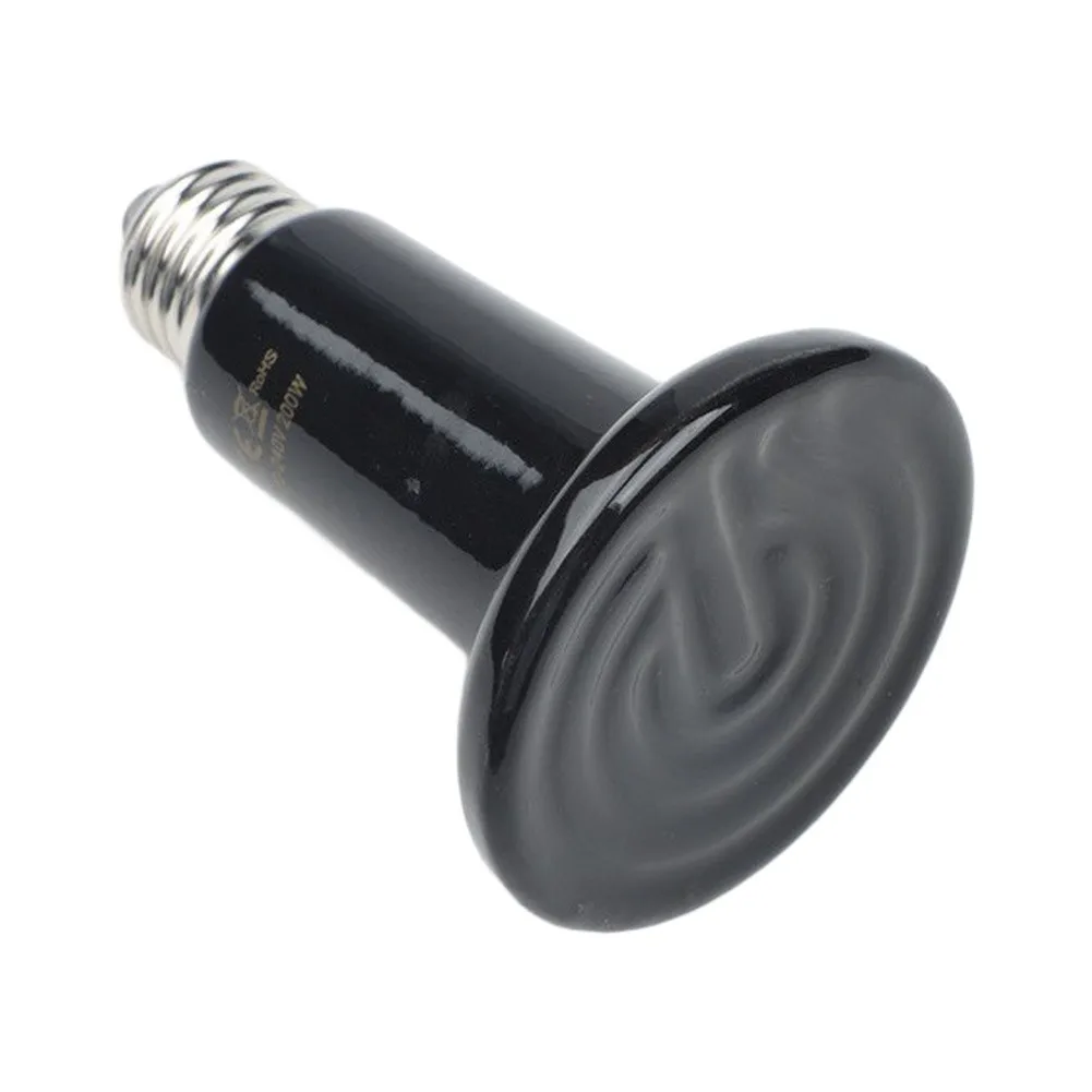 Ceramic Heater Infrared Heat Bulb Lamp Emitter 200W Non Light Emitting for ideal for Reptile and Amphibian Terrariums