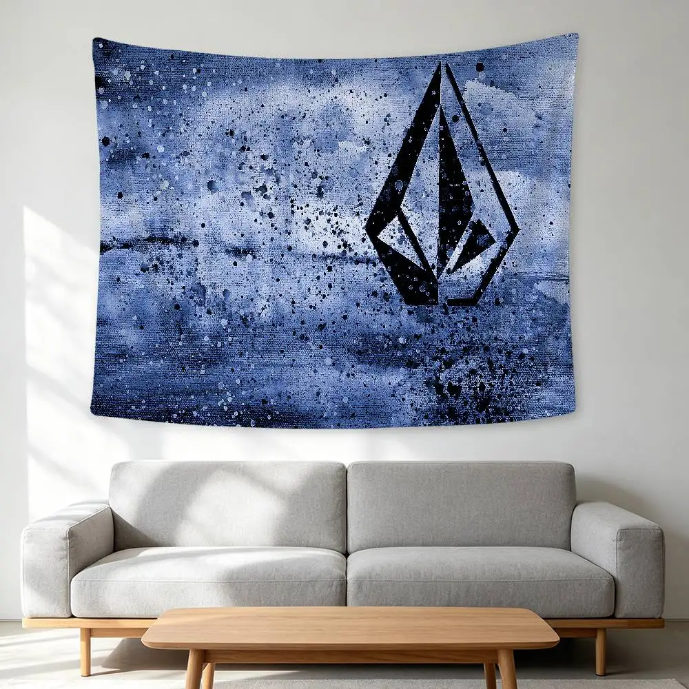 Cultural Youth V-Volcom Tapestry Banner Meme Tapestry With HD Printing Cool Flags For College Dorm Room