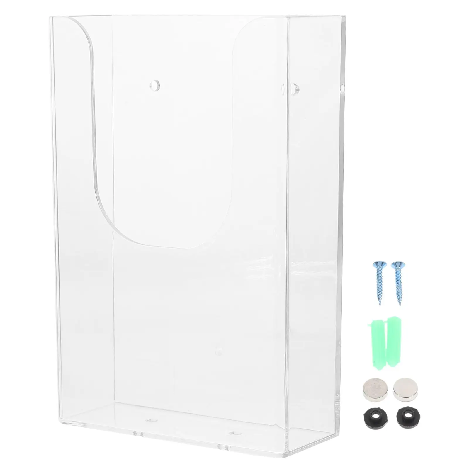 Wall Mount Document Rack Clear Plastic Shelf File Display Stand Magazine Holder Office Storage Box Decorative ganizer