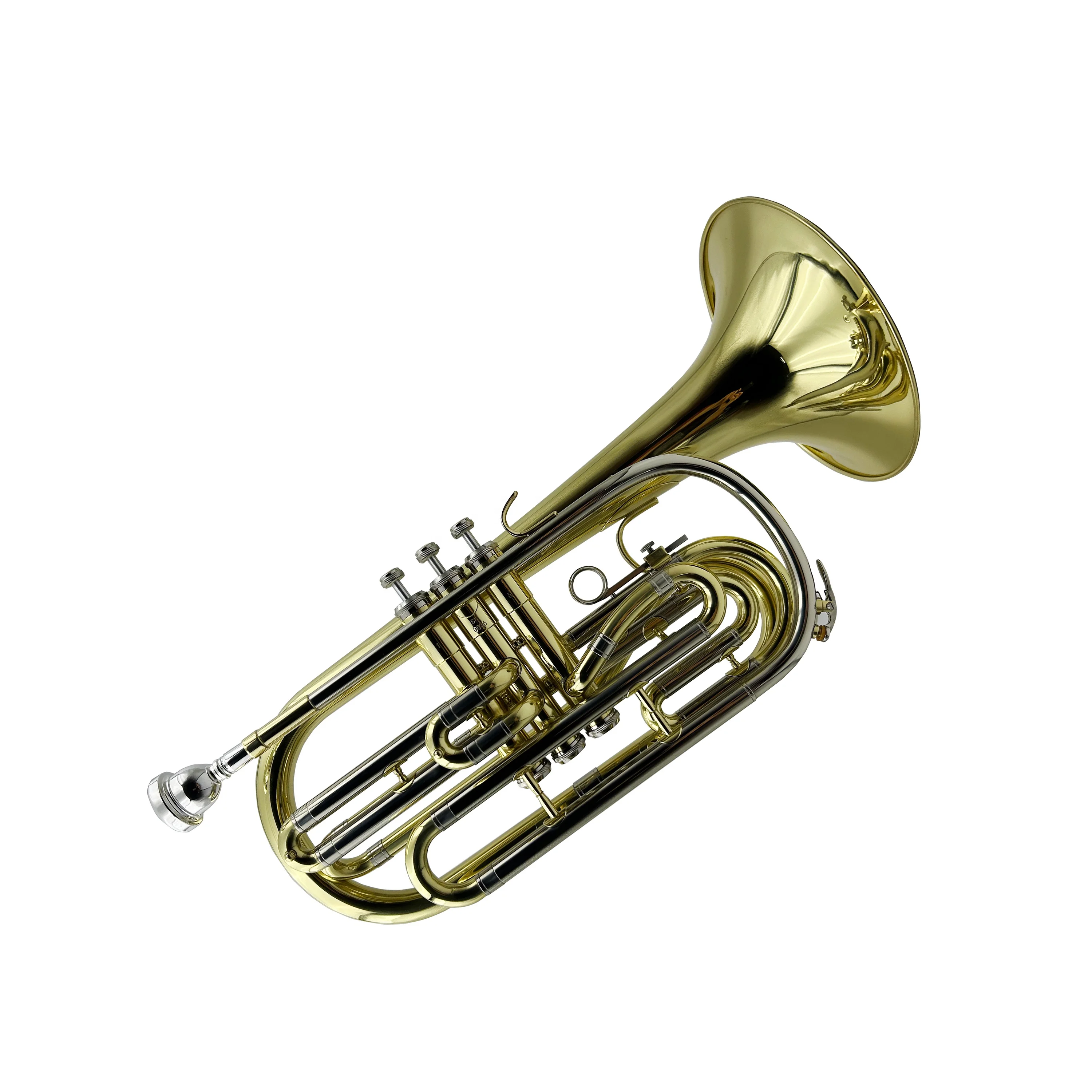 SEASOUND OEM High Quality Brass Trombone Bb Gold Marching Instrument JYMTB1312 and Durable