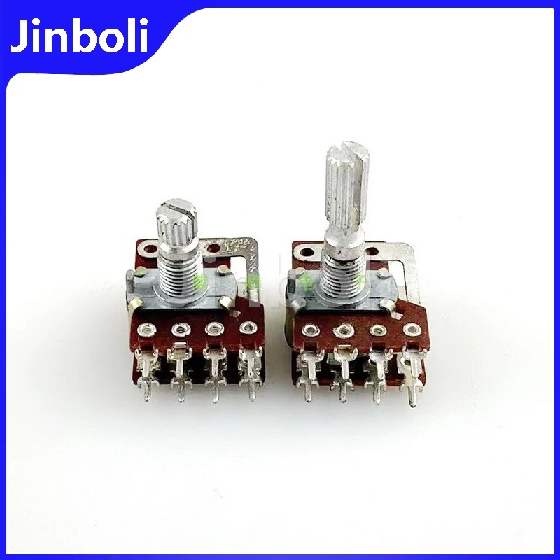 2PCS 16 Type 8Pins Double Potentiometer A50K*2 With Tap Power Amplifier Audio Speaker Volume Adjustment Potentiometer