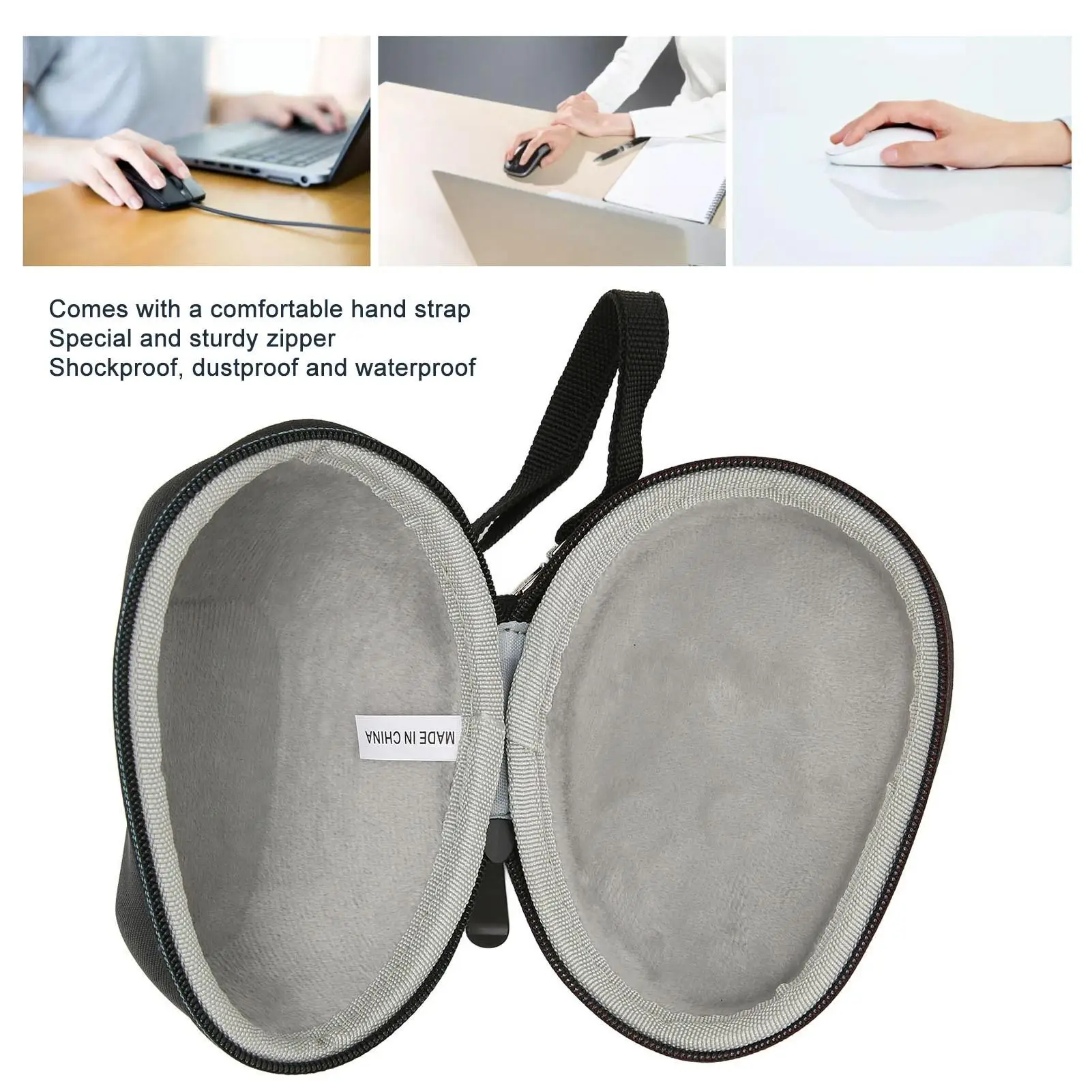 Portable Hard EVA Gaming Mouse Case - Travel  & Gray for Lift Vertical Ergonomic Mouse