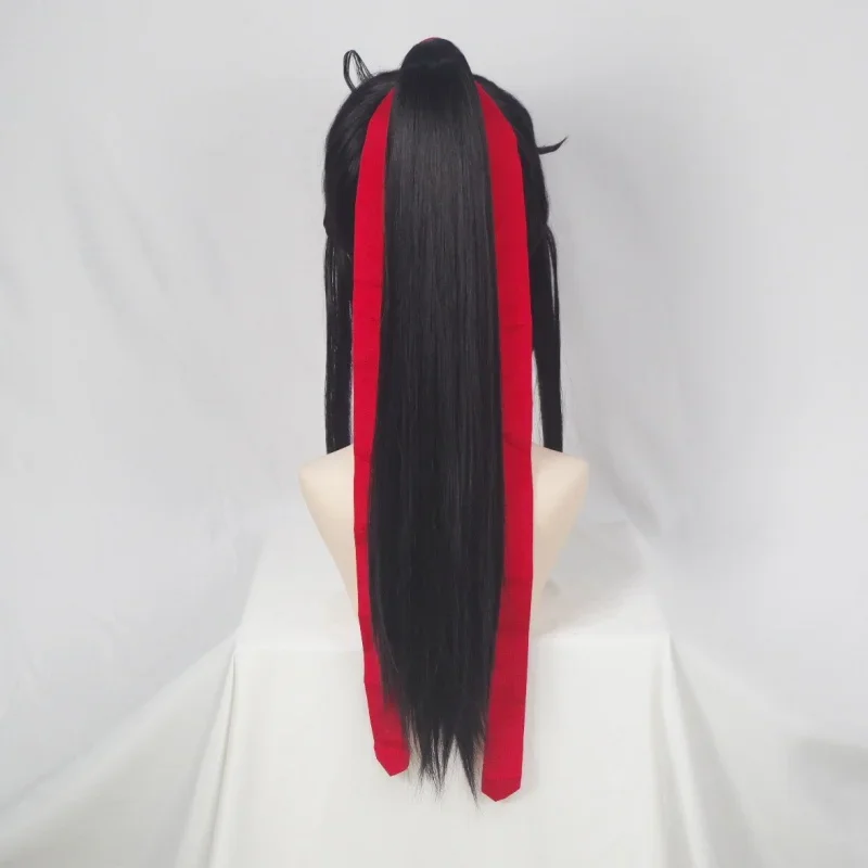 

qwerrtyuio. 123456 Косплей Magic Road Ancestor Wei Wuxian Young Cos парик с высоким хвостиком, встроенный полуэластичный Iasdffghjk 98