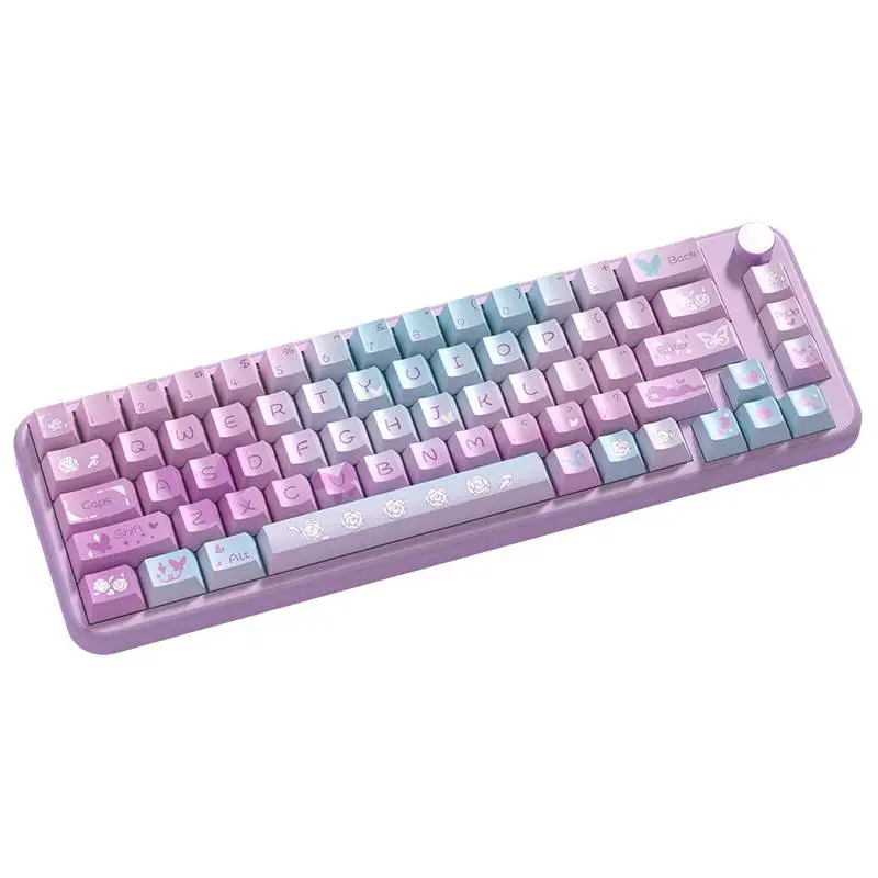 Original keycap dream purple butterfly original highly personalized customized pbt sublimation mechanical keyboard cap