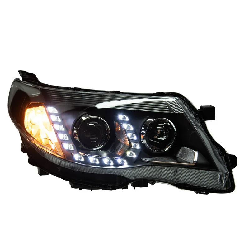 Suitable for 08-12 Subaru Forester Headlight Assembly Modification LED Tear Eye Daytime Running Light Dual Lens Lamp