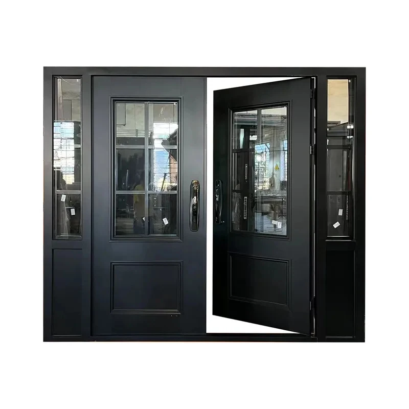 Customized service, Heavy Duty Theft Proof Waterproof Main iron Door Designs For Houses Double Front Doors