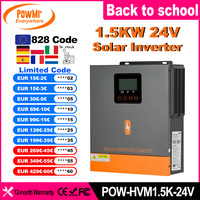 PowMr had 1.5KW Hybrid Solar Inverters 24V to V Output Pure Sine Wave MPPT 80A Solar Charge Controller Low PV 150VDC Output