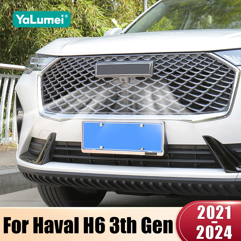 Für Haval H6 3rd Gen 2021 2022 2023 2024 GT DHT-PHEV Edelstahl Auto Kühlergrill Insekten Bildschirm Außen teile Trim Netze
