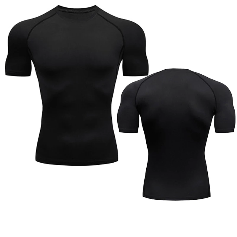 Sport T Shirt Men Quick Dry Short Sleeve Sport Tee Tops Gym Fitness Compression Shirt Training Running T-Shirt Men Rashgard