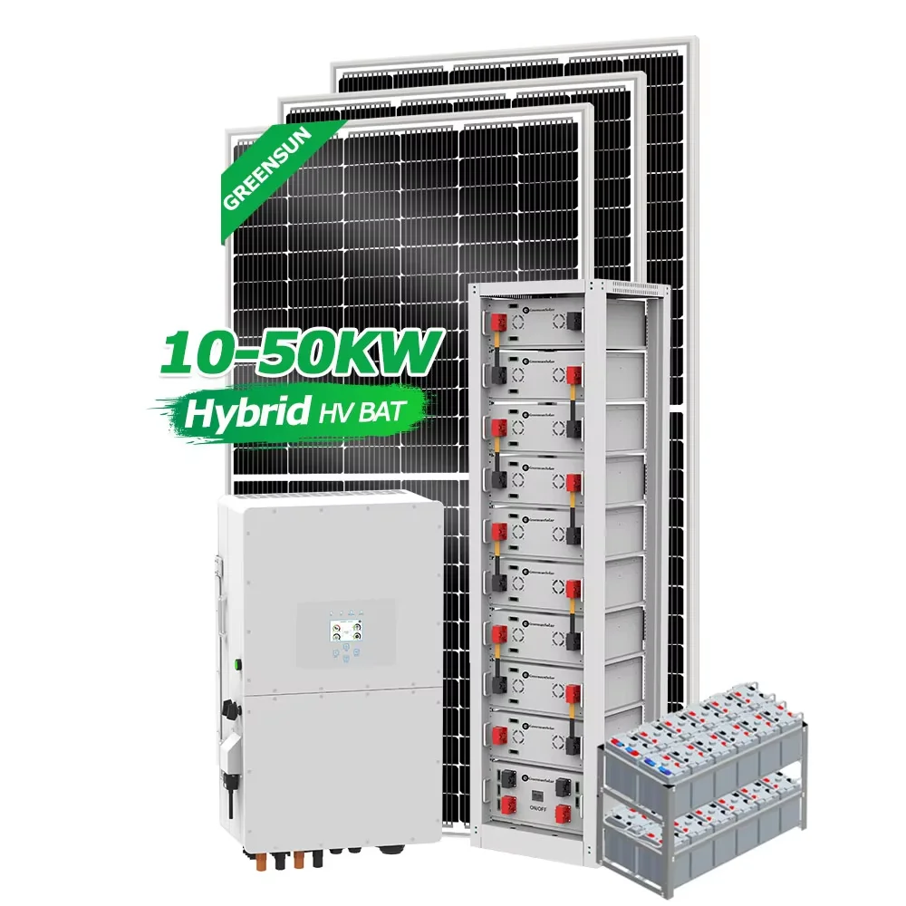 20KW 30KW Home Solar System, Hybrid MPPT Inverter LiFePO4 Battery Off Grid Emergency Storage Kit