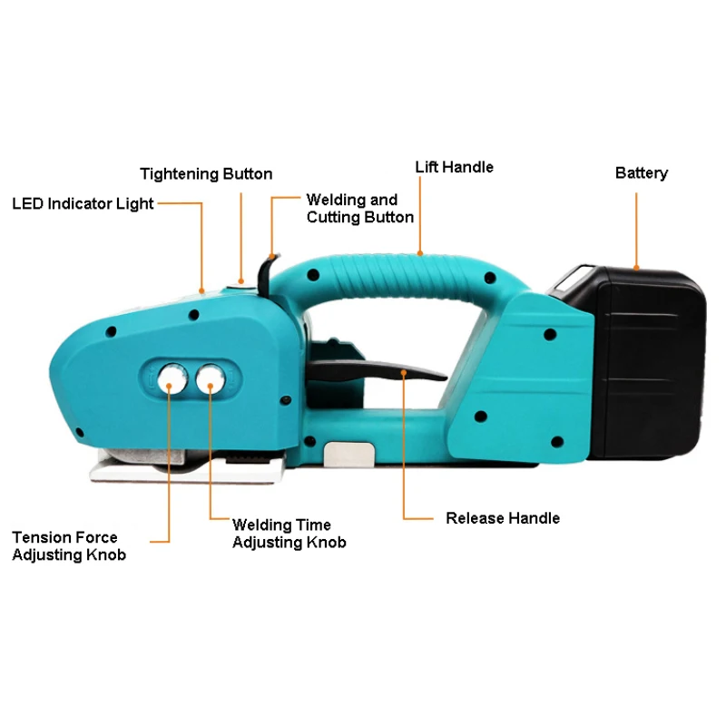 Afbeelding 5: Draagbare elektrische accu-aangedreven 3-in-1 PET-las- en snijmachine leverancier