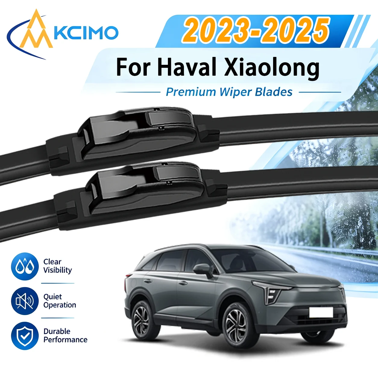 For Haval	Xiaolong 2023-2025 Auto Front Windshield Wipers High Steel Frame UV Resistant Silent Replacement Wiper Blades