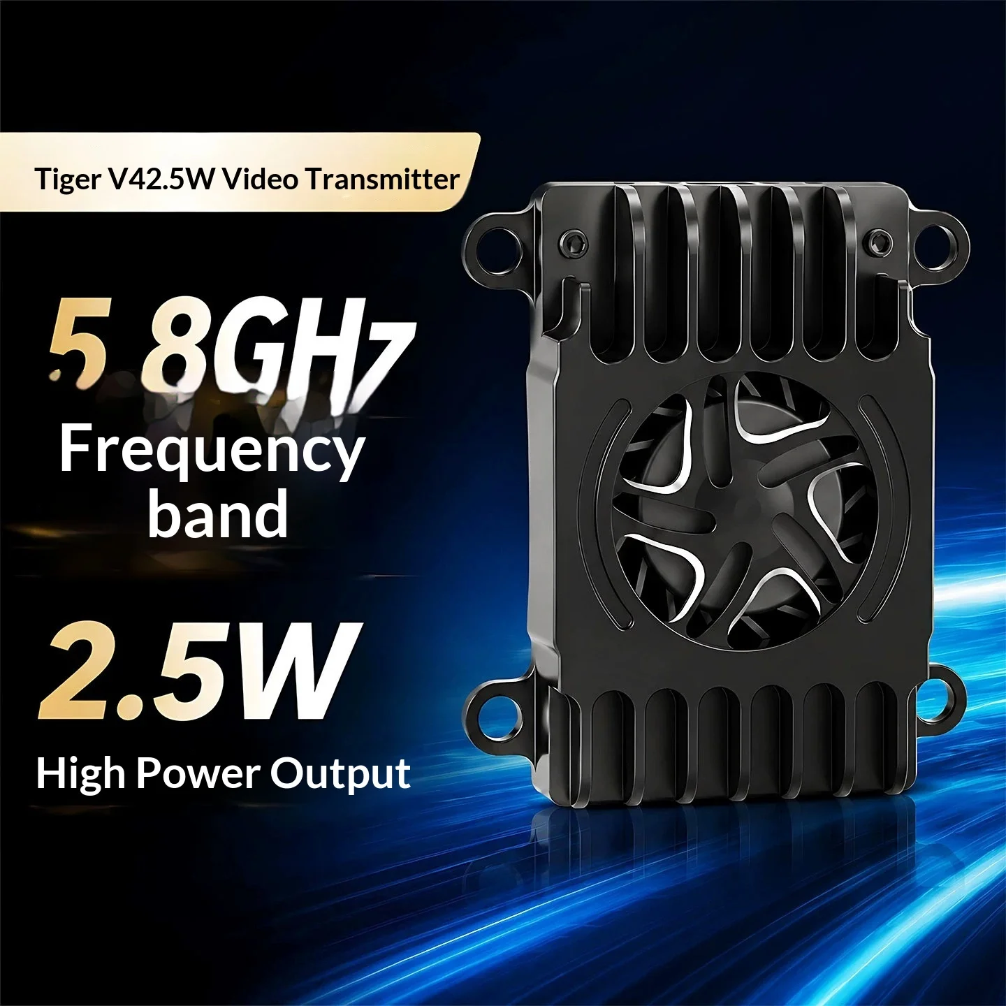 MGC Tiger V4 2.5W 2500mW 5.8G 2S-6S MMCX VTX High Power CNC Heat Sink Analog Video Transmitter
