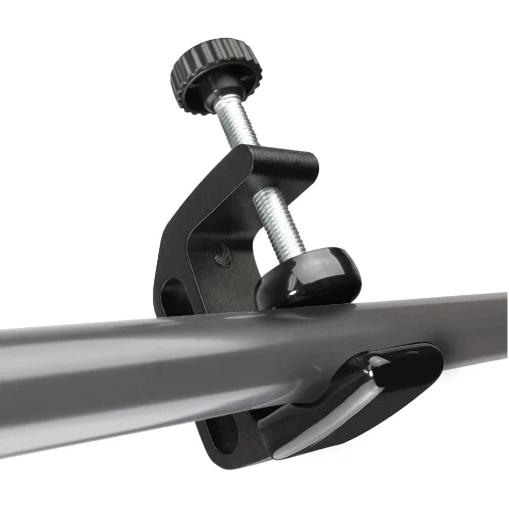 C-clamp aluminium Universal, dudukan penjepit Desktop berdiri dengan benang 1/4 "dan 3/8" hitam