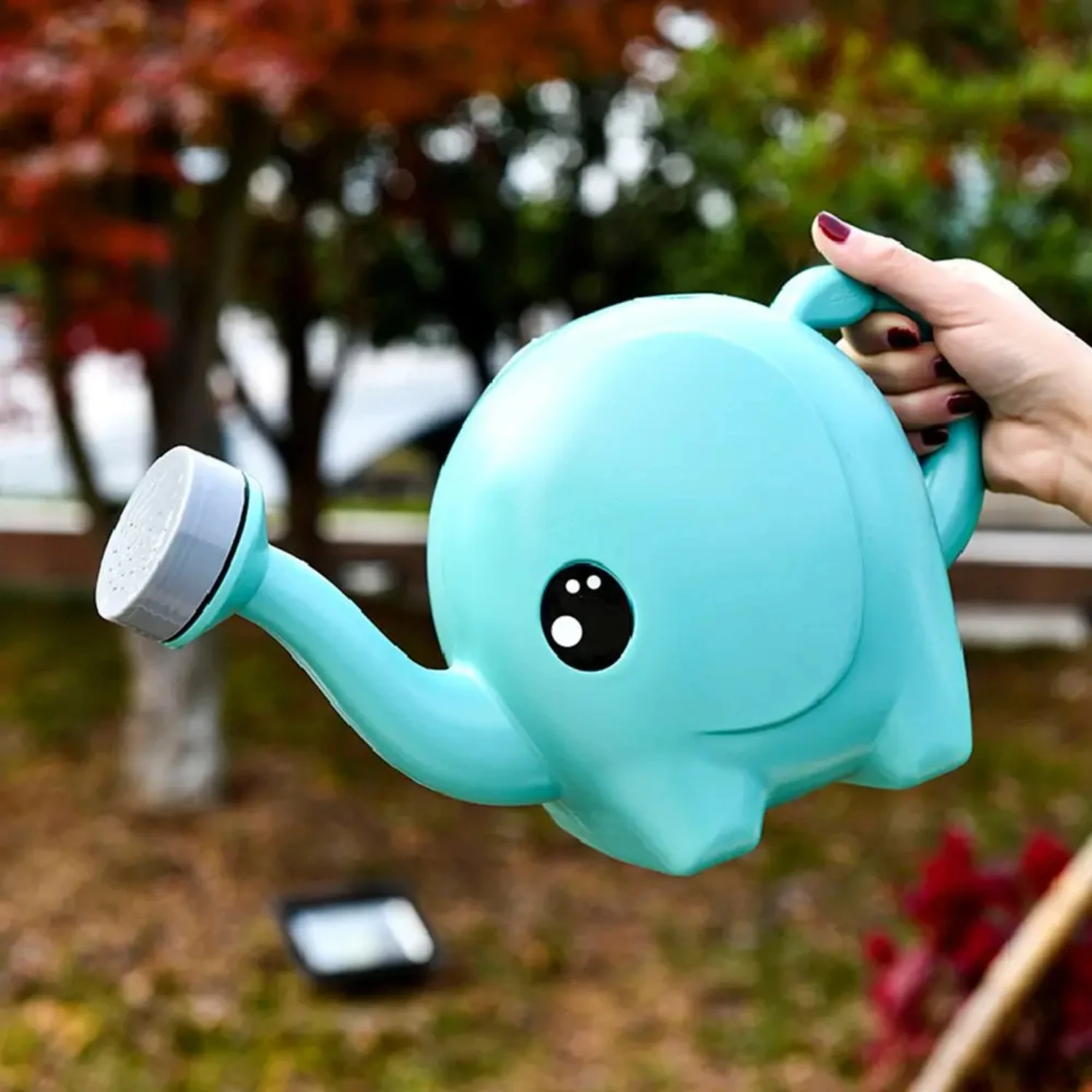 Cute Cartoon Elephant 2500ml Plastic Watering Can for Outdoor Patio Lawn Gardening Irrigation Plant