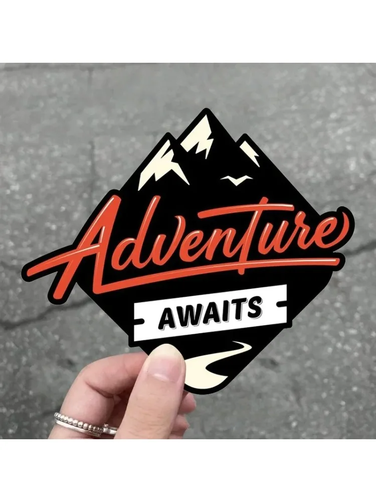 AliExpress NONE 1PC Adventure Awaits Mountain Waterproof Vinyl Stickers For Car Motorcycle Helmet Laptop Bike Decor Decal
