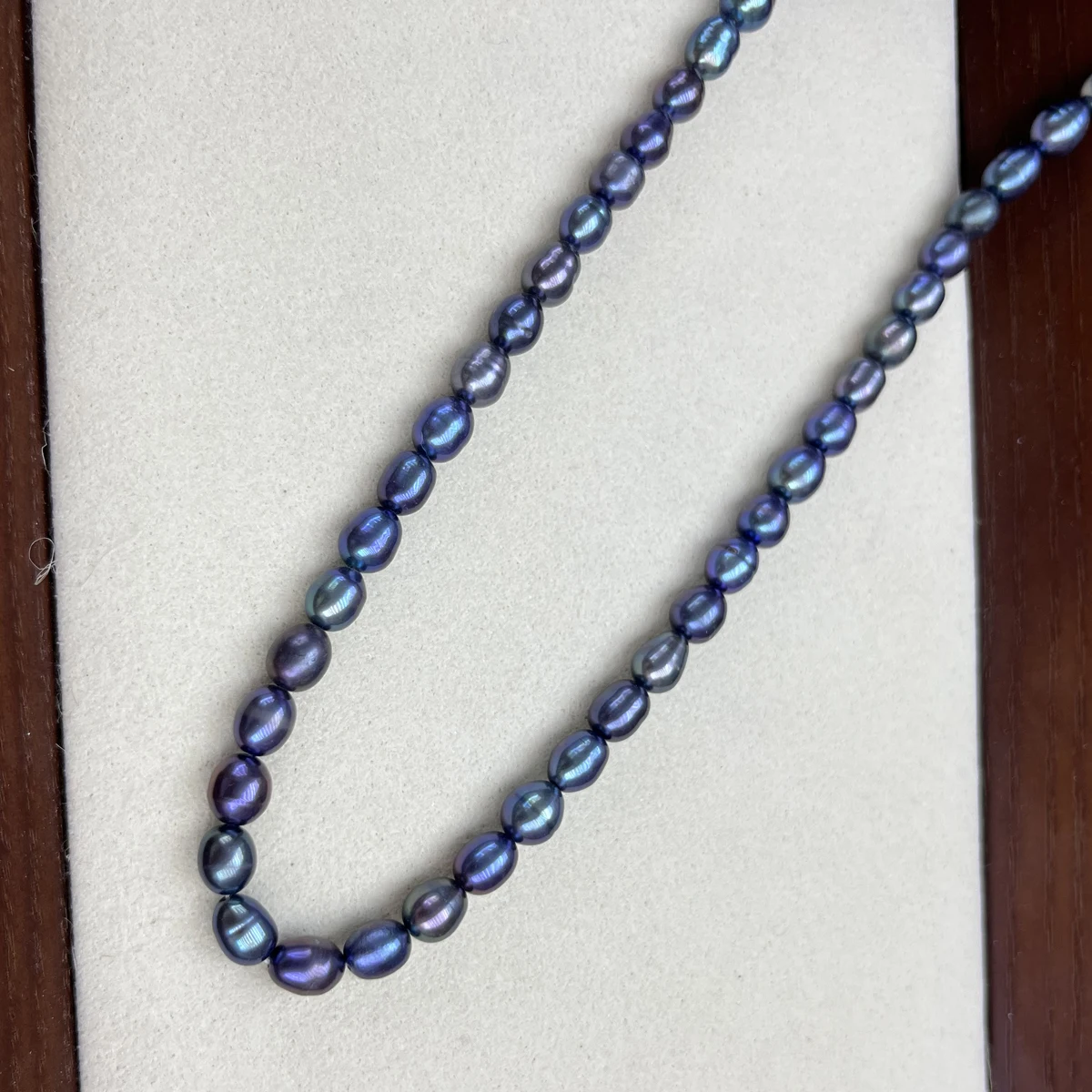 

6-7mm AAA Nacreous Natural Freshwater Pearl Rice Blue Purple Spacer Bead Jewelry Make DIY Necklace Bracelet Women Gift Wedding