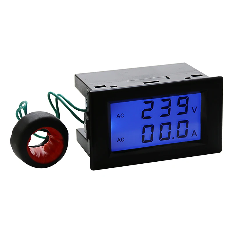 AC Voltage And Current Panel Meter LCD Digital Display Dual Display 220V380V100A200A Detector Display D85-2042A With Transformer