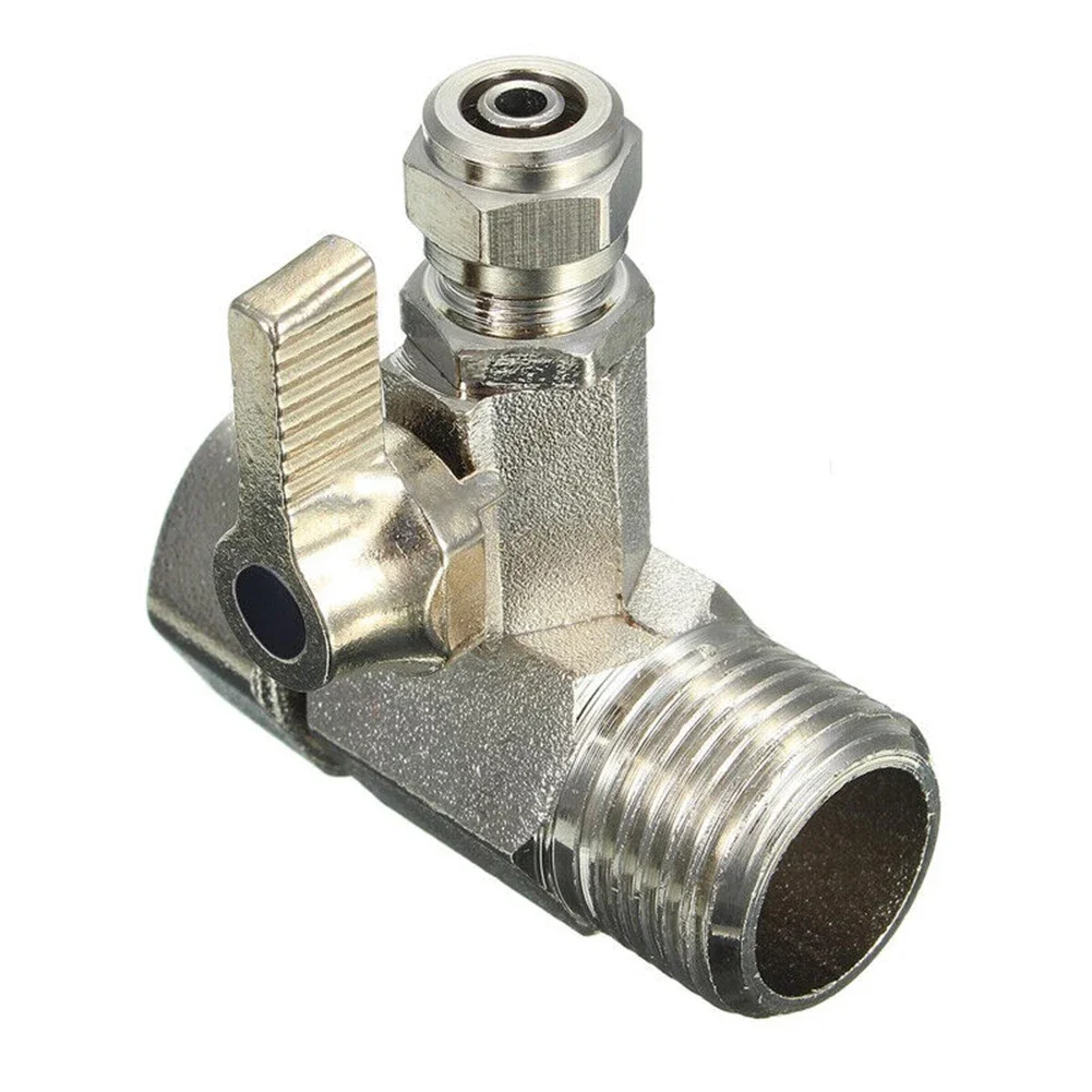 

All Metal Female Housing Angle Stop Adapter T Valve For RO Feed Water 12 To 14'' With Shutoff Ball Valve Tap Tee B