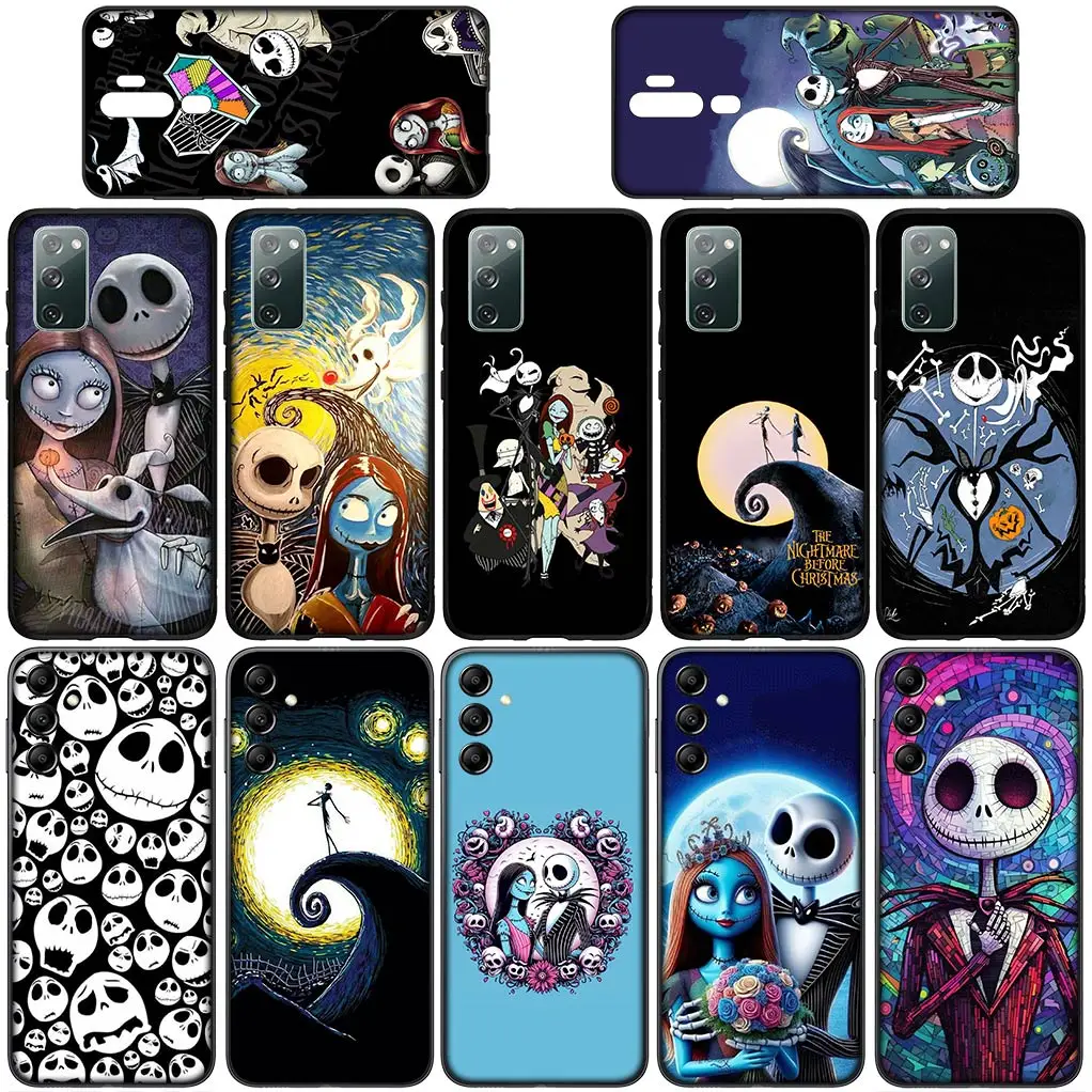 Nightmare Before Christmas Jack Skellington Cover for Samsung Galaxy S24 S23 Fe Ultra Plus A05 A55 A35 A24 A25 A15 M55 Case