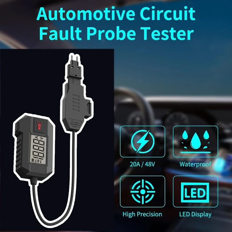 Super Sale Automotive Fuse Current Tester Car Leakage Analyzer Fault Tester Automotive Fuse Current Testing Tool Black